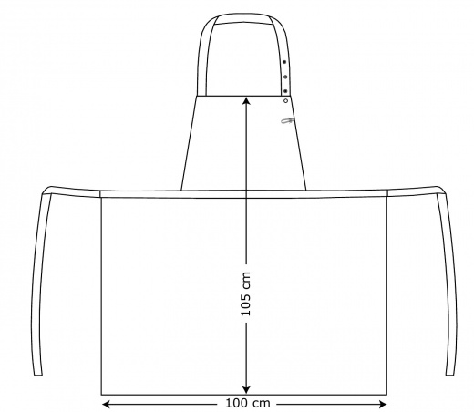 ФАРТУК ПОВАРСКОЙ BIB APRON ШИРОКАЯ ПОЛОСКА АРТ. 3075-712-0-0-871